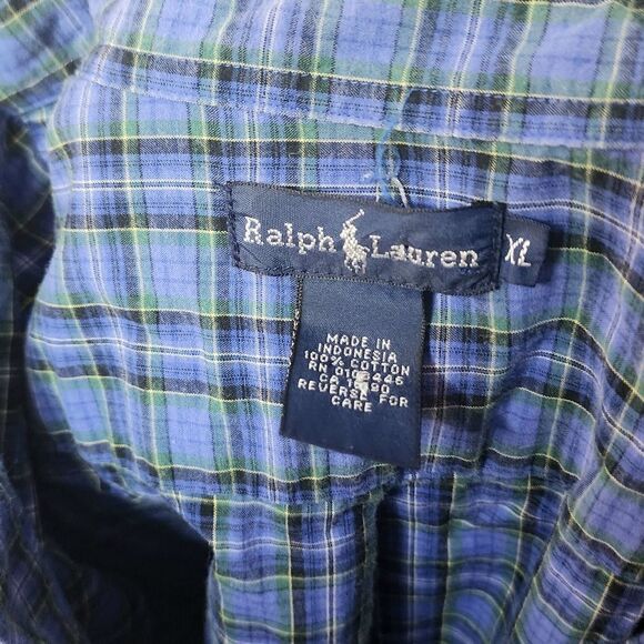 Ralph Lauren XL plaid button down shirt men's - Picture 5 of 5